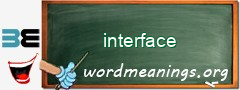 WordMeaning blackboard for interface